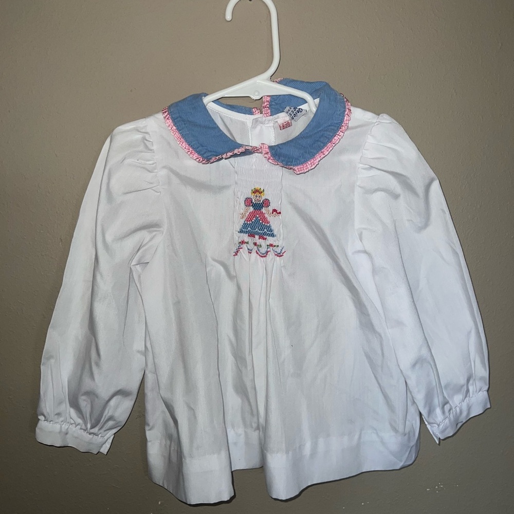 Smocked girls shirt